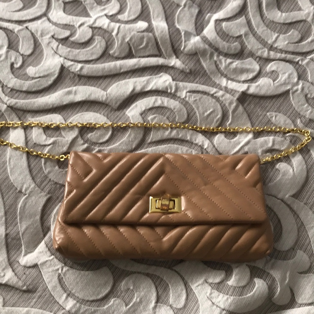 Steve Madden Tan Leather Clutch